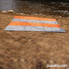 Sunnydaze Outdoor Pocket Blanket for Camping, Picnics, Hiking, and the Beach, Made from Lightweight Nylon, Orange and Grey 567147585